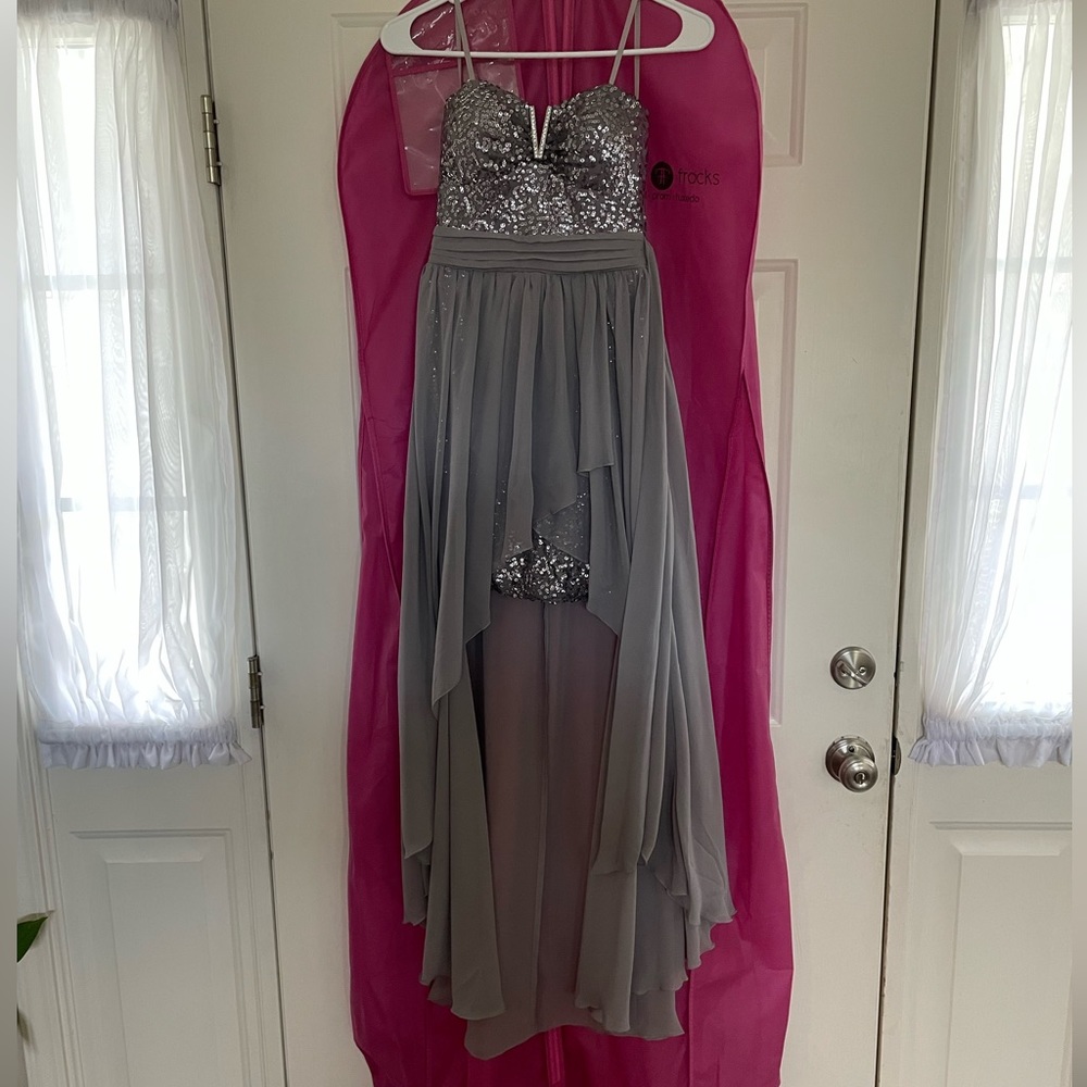 Grey prom dress